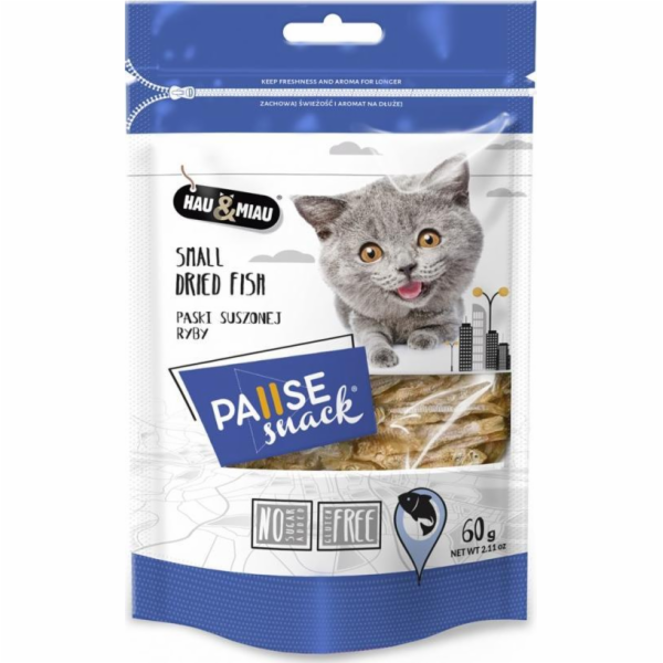 Hau&Meow Pausesnack kočičí pamlsek, sušené rybí nudličky 60g