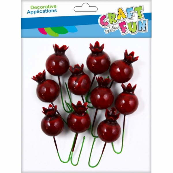 Craft with Fun CF DEKORACE DEKORACE DIVOKÁ RŮŽE 2CM 10KS ...