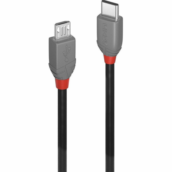 Lindy USB-C - micro-B USB kabel 3 m černý (36893)