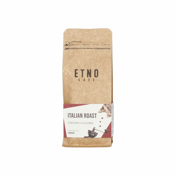 Etno Cafe Italská pražená zrnková káva 250g