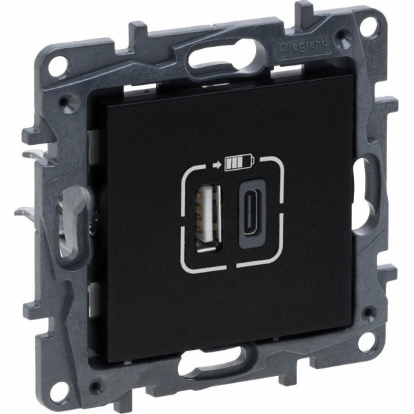 Legrand USB zásuvka Legrand Niloe Step 863540 A+C černá