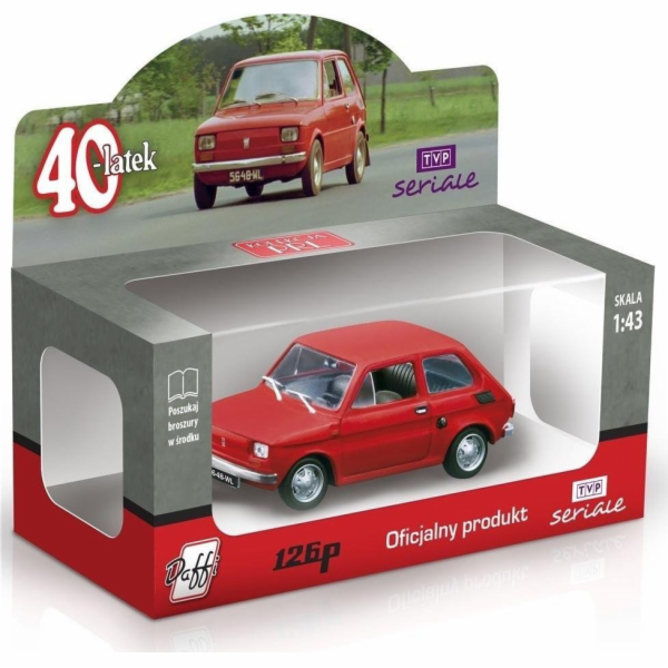 Daffi Fiat 126P, čtyřicet let staré červené