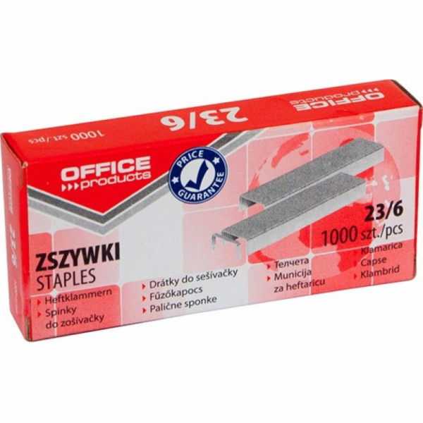 Kancelářské výrobky KANCELÁŘSKÉ PRODUKTY sponky, 23/6, 10...