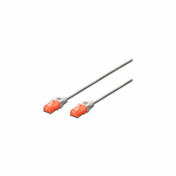 Digitus Patch Cable, CAT 6 UTP, AWG 26, měď, bílý 1m