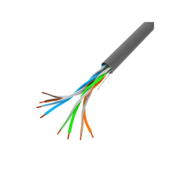LAN kabel UTP 100Mb/s 305m pevný cca šedý