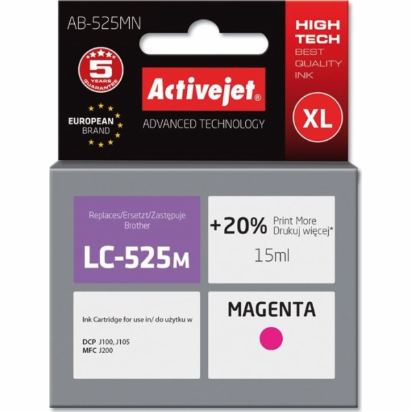 Activejet AB-525MN ink for Brother printer; Brother LC525...