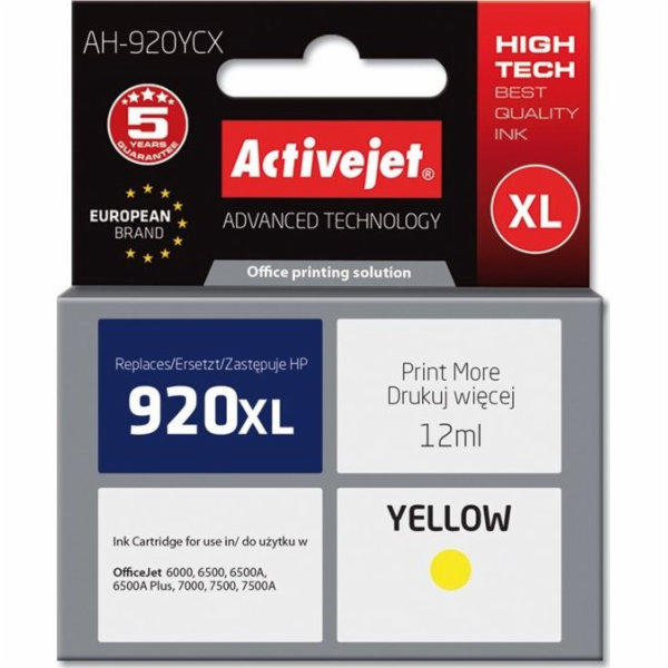 Activejet AH-920YCX HP Printer Ink  Compatible for HP 920...