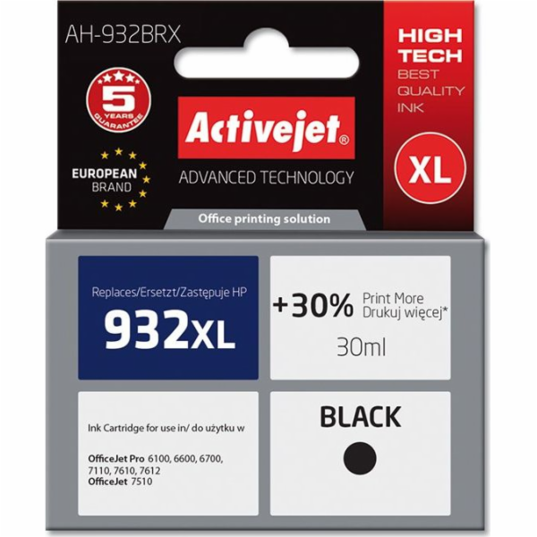 Activejet AH-932BRX ink for HP printer; HP 932XL CN053AE ...