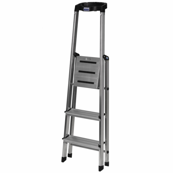 Krause Safety Skládací žebřík stříbrný