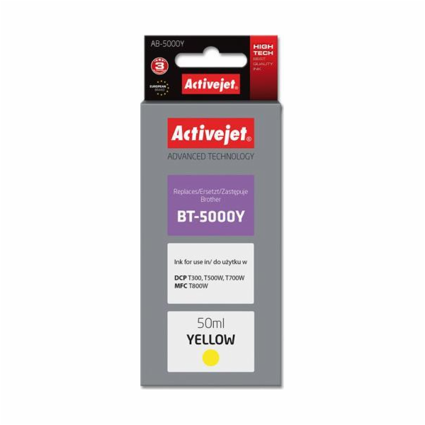 Activejet AB-5000Y ink (replacement for Brother BT-5000Y;...