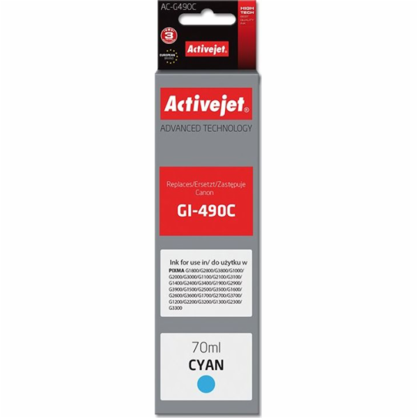 Activejet AC-G490C ink for Canon printer; Canon GI-490C r...