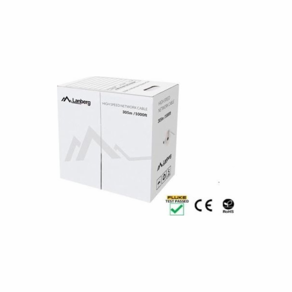 UTP Cat.5E CU kabel 305 m plný FLUKE LCU5-12CU-0305-Y žlutý