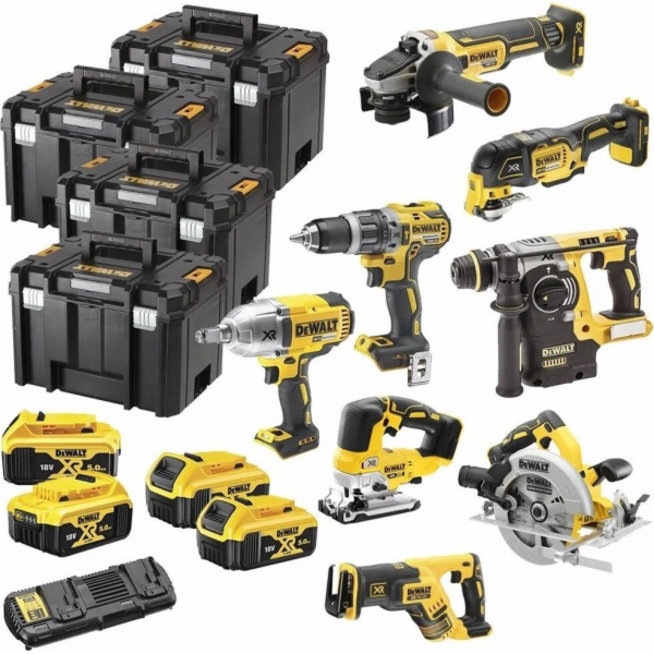 Akumulátorová sada DEWALT DCK865P4T, 18V, příklepová vrtačka