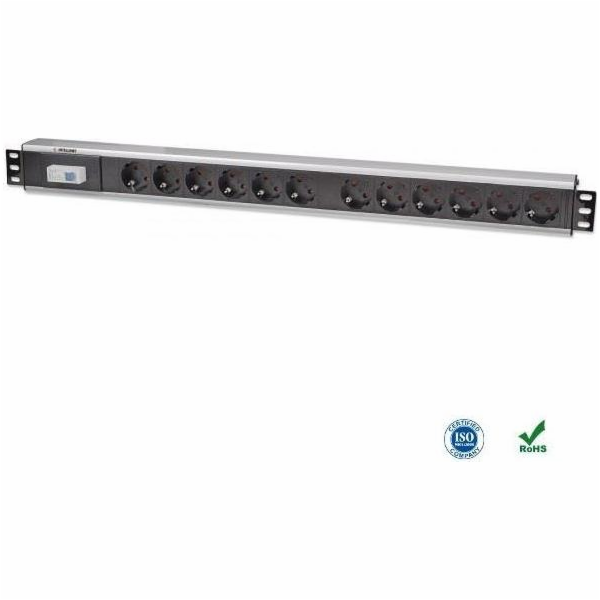 Intellinet napájecí lišta 250V/16A 12x Schuko 3m (711449)