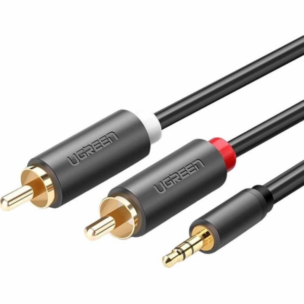 Ugreen Jack 3,5 mm - RCA (Cinch) kabel x2 1 m černý (UGR6...