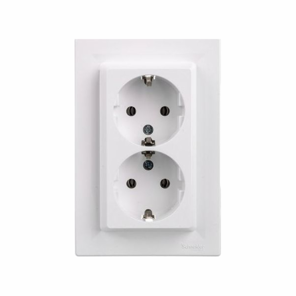 Schneider Electric Asfora instalační zásuvka, dvojitá sch...