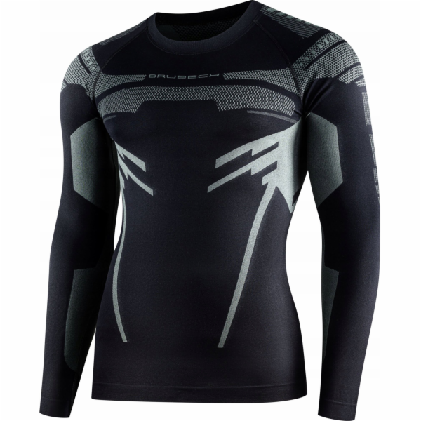 Brubeck LS15700 Pánská mikina DRY černá/grafit XXL