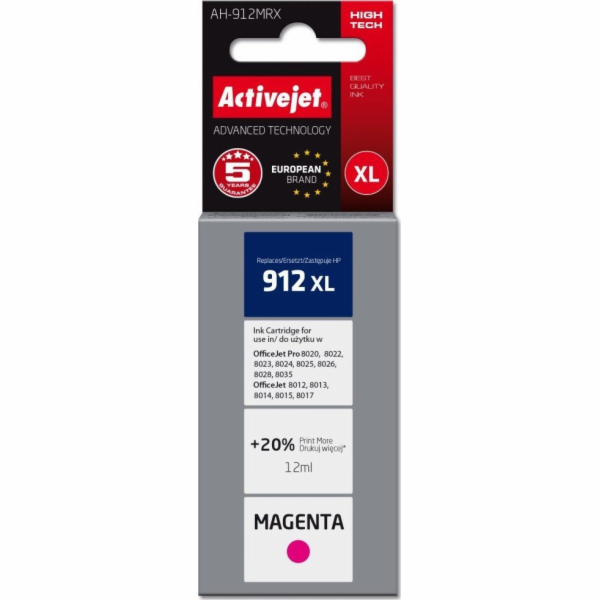 Activejet AH-912MRX inkoust pro tiskárny HP, Náhradní ink...