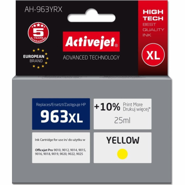 Activejet AH-963YRX inkoust pro tiskárny HP, Náhradní ink...