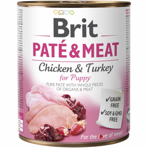 Brit Brit Pate & Meat Dog Puppy puszka 800g