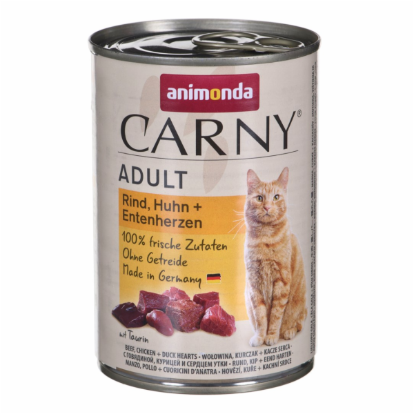 ANIMONDA Carny Adult Hovězí kuřecí a kachní srdce - mokré...