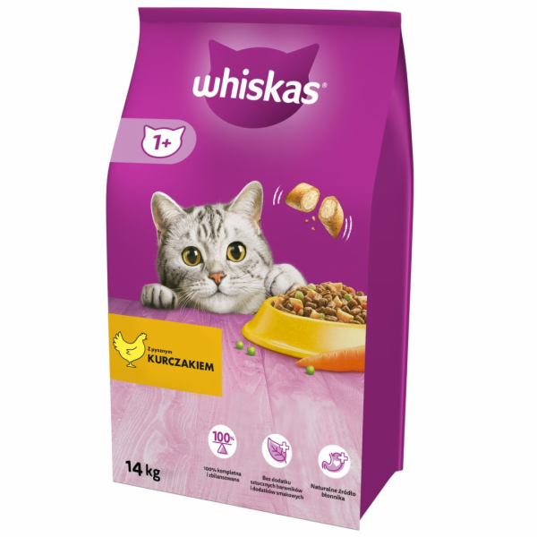 Whiskas 325628 suché krmivo pro kočky Adult Chicken 14 kg