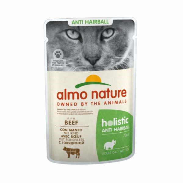 ALMO NATURE Hairball - mokré krmivo pro dospělé kočky - h...