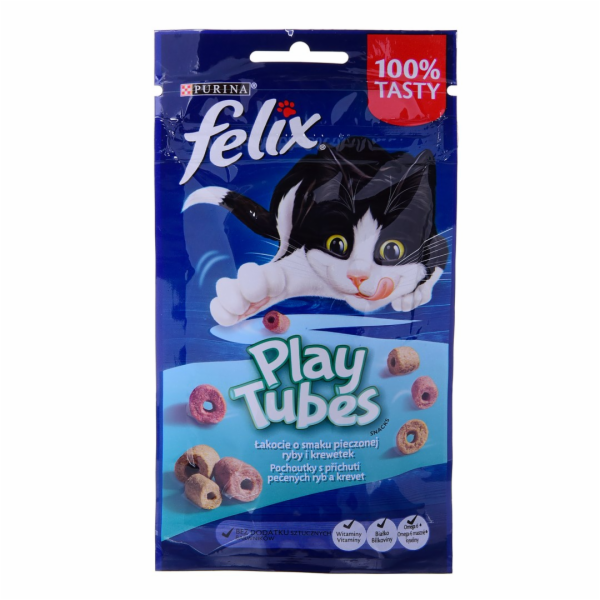 FELIX Play Tubes Fish, Shrimps - suché krmivo pro kočky -...