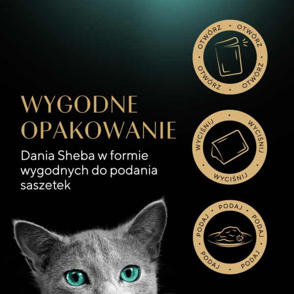 SHEBA Delicacy drůbeží příchutě v želé - vlhké krmivo pro...