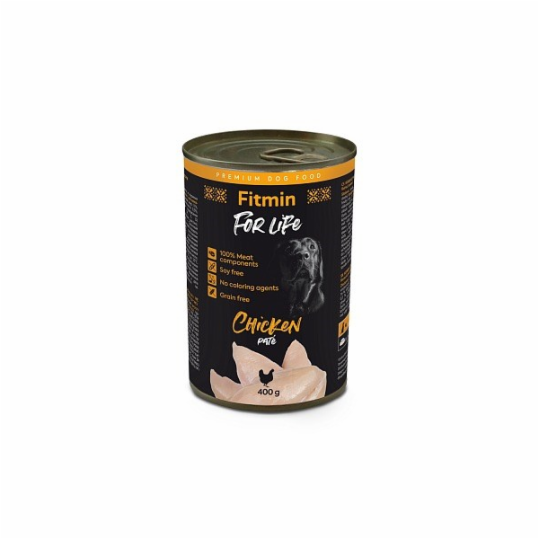 FITMIN for Life kuřecí paštika - vlhké krmivo pro psy 400g