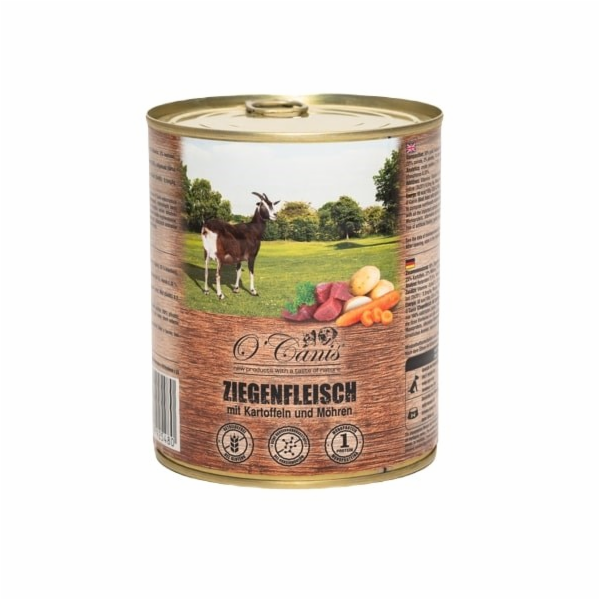 O CANIS konzerva pro psy - vlhké krmivo - koza a brambory...