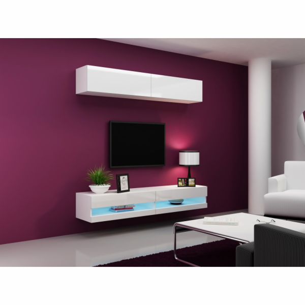 Cama Sestava obývací skříňky VIGO NEW 10 bílá/bílý lesk