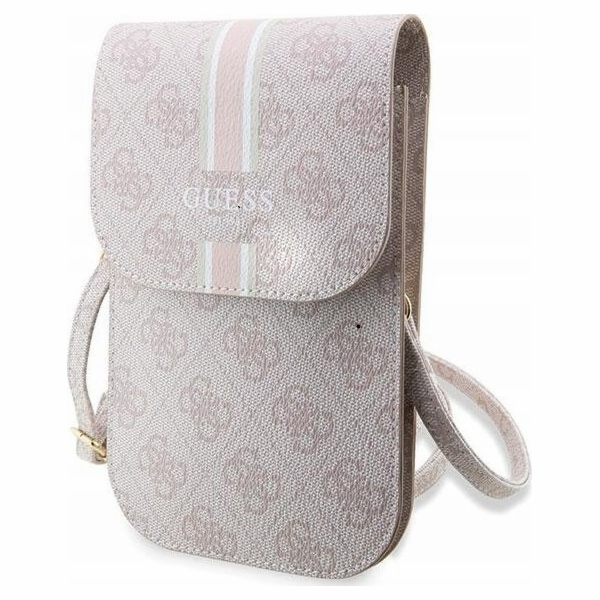 Guess PU 4G Printed Stripes Phone Bag růžový Guess 4G PU ...