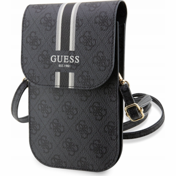 Guess PU 4G Printed Stripes Phone Bag černý Guess 4G PU P...