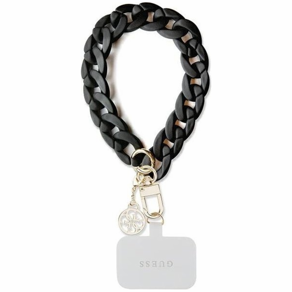 Guess Wrist Chain 4G Charm Strap Acrylic Black Extrémně s...