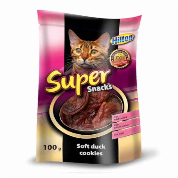 HILTON Soft duck cookies - pamlsek pro kočky - 100g