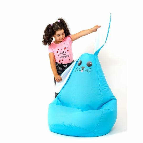 Sako taška pouf Rabbit blue XL 130 x 90 cm