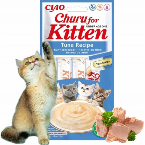 INABA Churu Kitten Tuna - kočičí pamlsek - 4x14 g