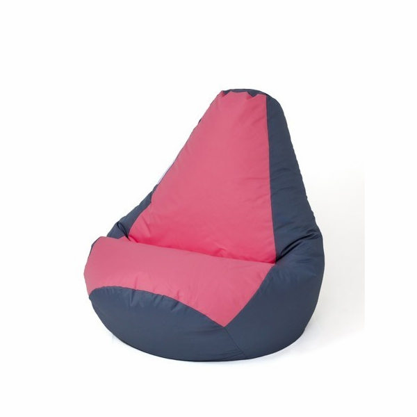 Sako taška pouffe Hruška šedorůžová XXL 140 x 100 cm