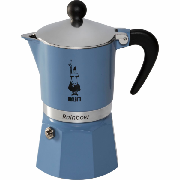 Kávovar Bialetti Primavera Rainbow 3tz 150 ml Modrá