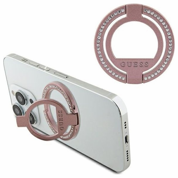 Guess Rhinestones MagSafe Ringstand, stojánek, růžová Osl...