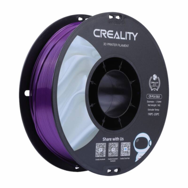 Creality CR-Silk PLA Filament Purple, 3D kazeta