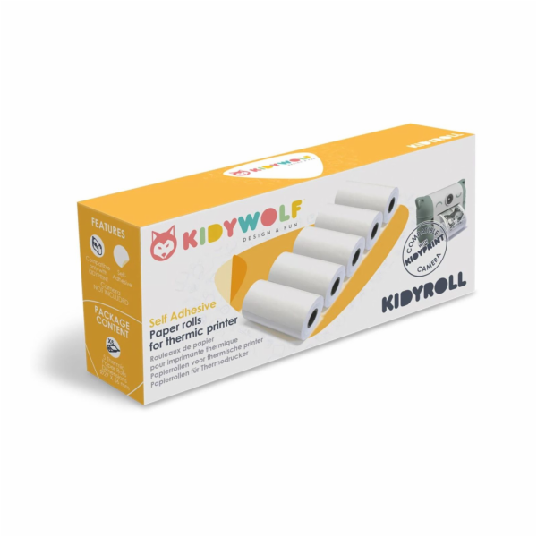 Kidywolf Self Adhesive Paper Rolls for thermic printer 5 ...