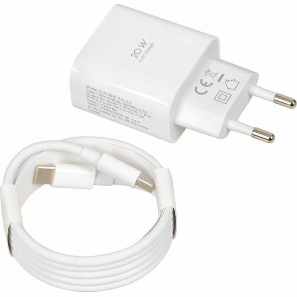 NÁSTĚNNÁ NABÍJEČKA I-BOX C-39 USB-C PD20W S KABEL