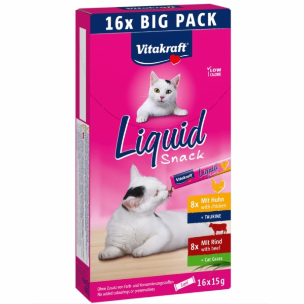 VITAKRAFT Cat Liquid-Snack with beef and chicken - pamlse...