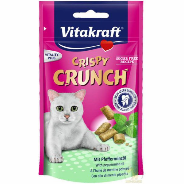 VITAKRAFT Crispy Crunch Dental - pamlsek pro kočky - 60g
