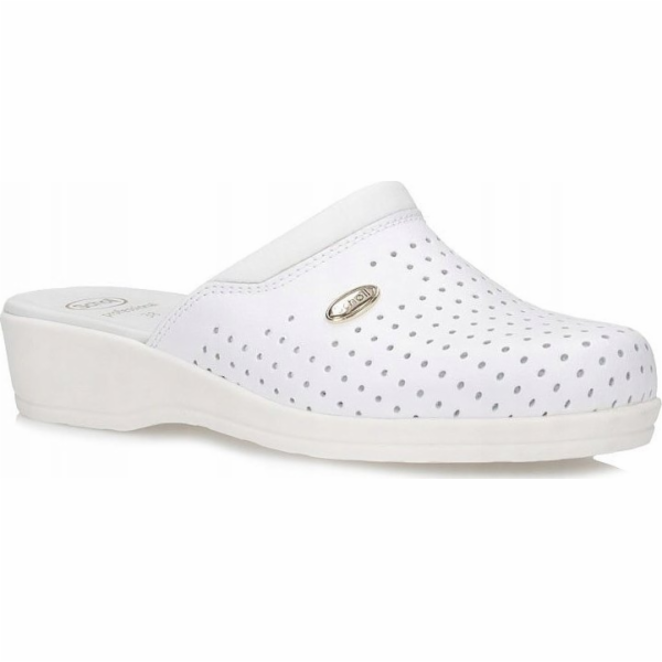 Scholl Clog Backguard - dámské bílé dřeváky, velikost 38