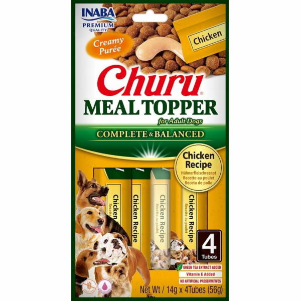 INABA Churu Meal Topper Chicken - pamlsek pro psa - 4 x 14g