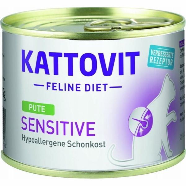 KATTOVIT Sensitive Turkey - mokré krmivo pro kočky - 185g