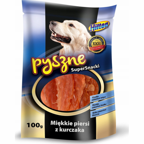 HILTON Soft chicken fillets - pamlsek pro psa - 100g